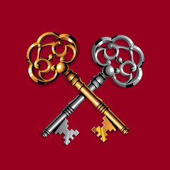 Gold and silver keys