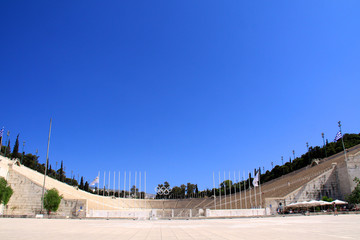 The panathenaic stadium in Athens, Greece