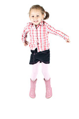 Young girl jumping