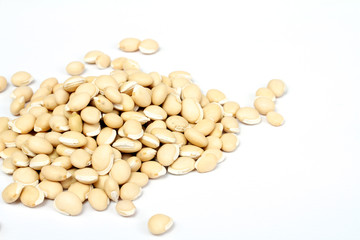 pile soybean on background