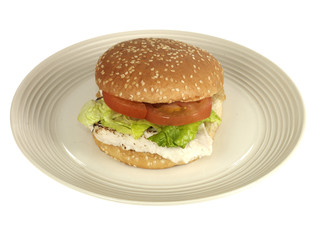 Chicken Breast with Salad in a Bun