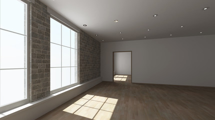 Interno vuoto con finestra