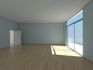 Interno vuoto con finestra