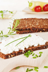 Delicious healthy breakfast background.