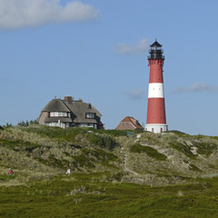 Fototapeta na wymiar Lighthouse Hörnum na wyspie Sylt