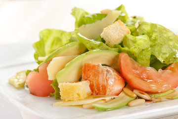 salad with salmon