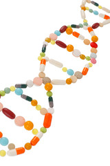 pills isolated on white background