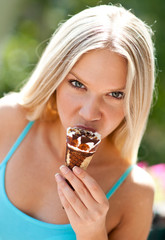 woman with icecream