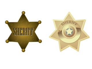 Golden sheriff badge