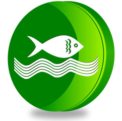 Fishing glossy icon