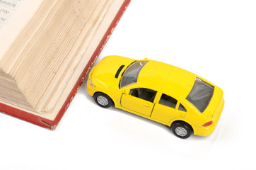 Toy car and dictionary