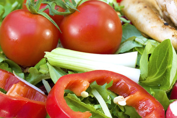 Tomato salad close up
