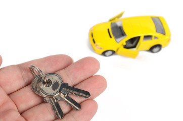 Toy car and key