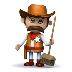 3d Sheriff hands you his broom