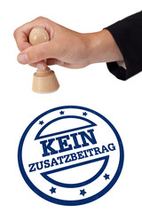 Stempel Kein Zusatzbeitrag