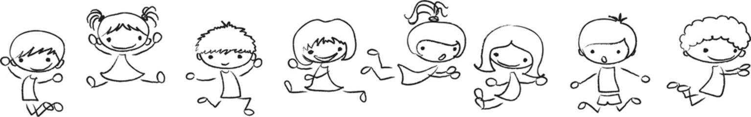 играть и прыгать милые дети