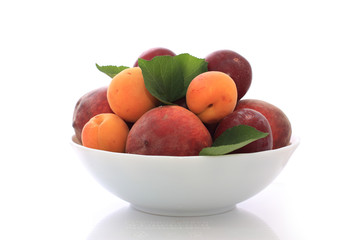 fruits in white bowl