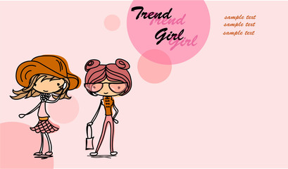 Мультфильм модных девочек