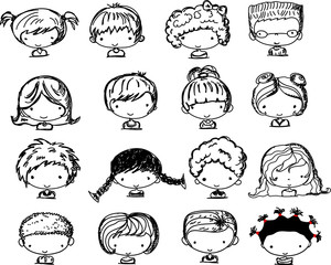 Мультфильм лица детей