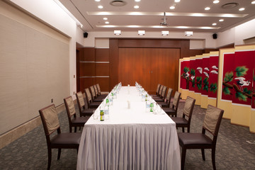 South Korea's view of the banquet hall or conference room