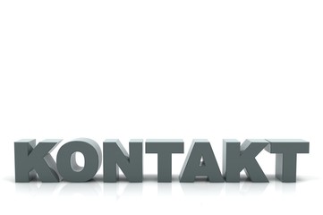 Schriftzug KONTAKT graublau