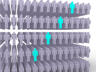 Silhouettes of people