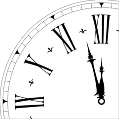 old clock face showing 3 to 12