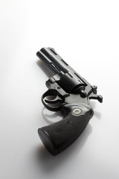 black gun isolated on white background