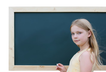 schoolgirl with blackboard 3