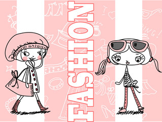 Мультфильм модных девочек