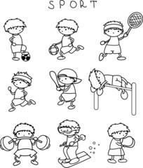 мультфильм спорта значок