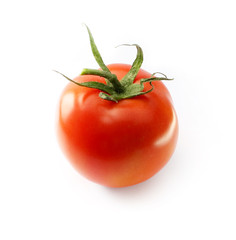 fresh tomato on white