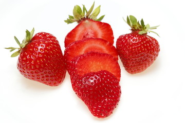 mehrere Erdbeeren