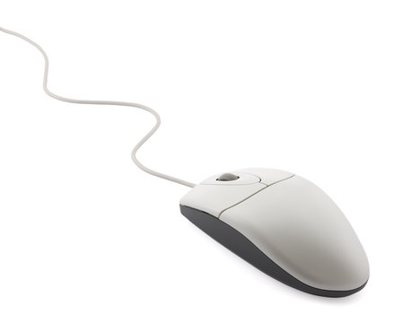Computer mouse with clipping path