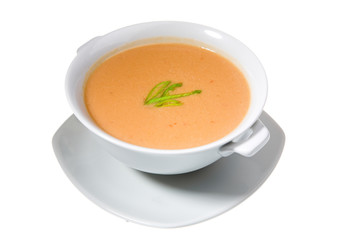 soup in white bowl