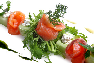 greens and ham
