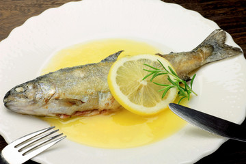 meuniere of the rainbow trout