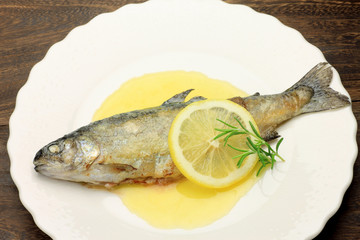 meuniere of the rainbow trout