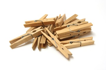 Wooden pegs