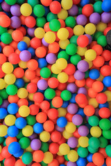Fototapeta na wymiar colorful plastic balls in children park
