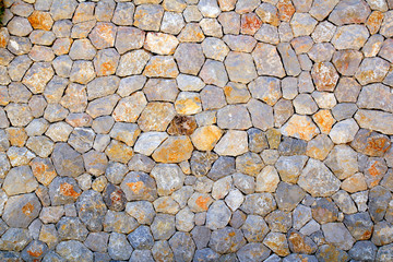 Balearic typical stone masonry perfect mosaic texture