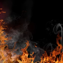 Crédence de cuisine en verre imprimé Flamme Flammes de feu
