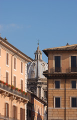 Fototapeta na wymiar Rzym - Panorama - Kościół Sant'Andrea della Valle