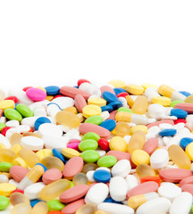 Pills isolated on white background