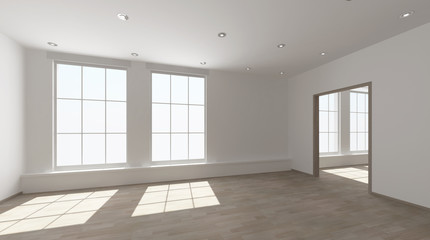 Interno vuoto con finestra