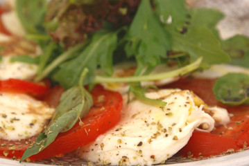 Tomate und Mozzarella