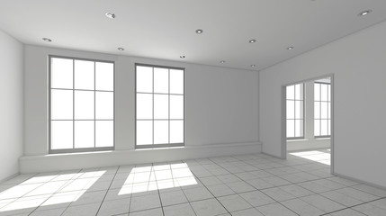 Interno vuoto con finestra