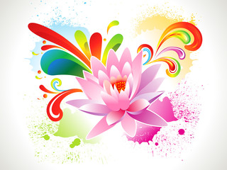 abstract colorful grungy lotus background