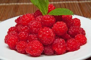 Raspberry fruits