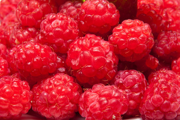 Raspberry fruits